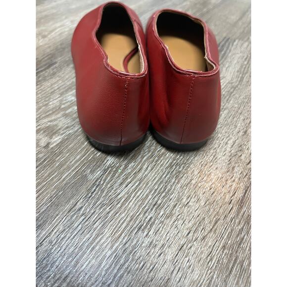MADEWELL The Mylie Ballet Flat in Wild Cranberry Leather Size 9.5 NWOB - Picture 6 of 9